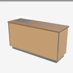 Shop Counter low-poly 3D model (1,404 tris)