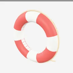 Lifebuoy Ring low-poly 3D model (4,592 tris)