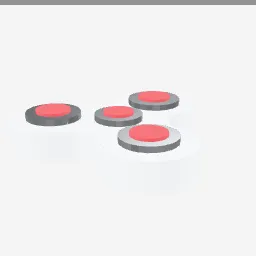Fidget Spinner low-poly 3D model (1,492 tris)