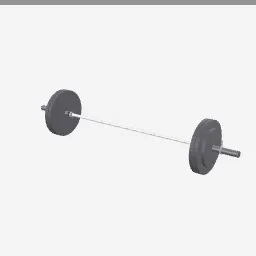 Barbell low-poly 3D model (12,100 tris)
