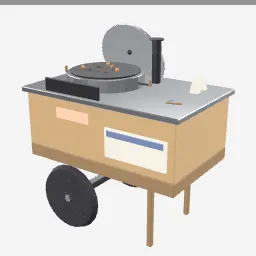Chestnut Roaster low-poly 3D model (7,916 tris)