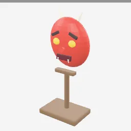 Oni Mask low-poly 3D model (3,596 tris)