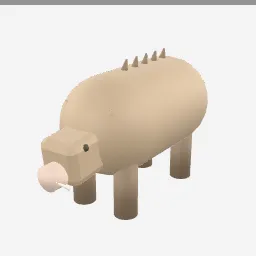 Wild Boar low-poly 3D model (3,260 tris)