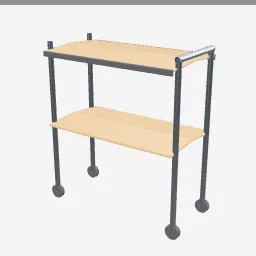 Book Trolley low-poly 3D model (1,476 tris)