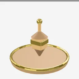 Dreidel low-poly 3D model (2,580 tris)