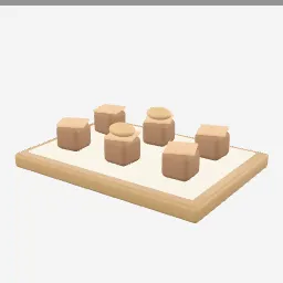 Fudge Squares low-poly 3D model (3,800 tris)