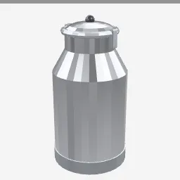 Milk Can low-poly 3D model (1,968 tris)