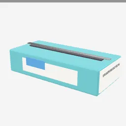 Foil Box low-poly 3D model (2,364 tris)