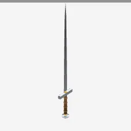 Knightly Sword low-poly 3D model (1,288 tris)