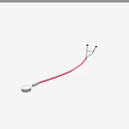 Stethoscope low-poly 3D model (6,740 tris)