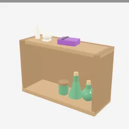 Witch Shelf Potions low-poly 3D model (2,840 tris)
