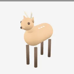 Deer low-poly 3D model (10,032 tris)