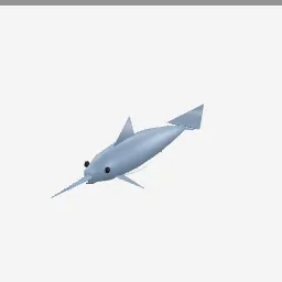 Swordfish low-poly 3D model (4,380 tris)