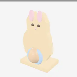 Bunny Egg Holder low-poly 3D model (4,220 tris)