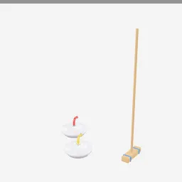Curling Set low-poly 3D model (3,828 tris)