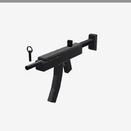 Submachine Gun low-poly 3D model (1,792 tris)