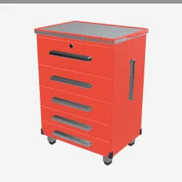 Rolling Tool Chest low-poly 3D model (4,888 tris)