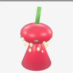 Strawberry low-poly 3D model (4,044 tris)