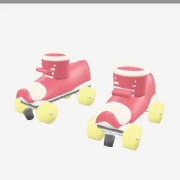 Roller Skate low-poly 3D model (13,304 tris)