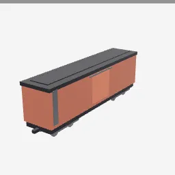 Boxcar low-poly 3D model (1,044 tris)