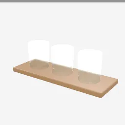 Tumbler Set low-poly 3D model (4,236 tris)