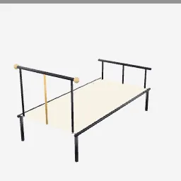 Bed Frame Metal low-poly 3D model (5,496 tris)