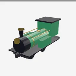 Garden Railway low-poly 3D model (2,112 tris)