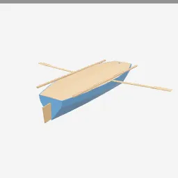 Dinghy low-poly 3D model (1,692 tris)