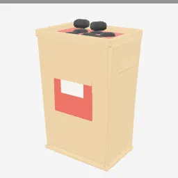 Charcoal Bag low-poly 3D model (2,312 tris)