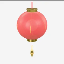 Chinese Lantern low-poly 3D model (11,932 tris)