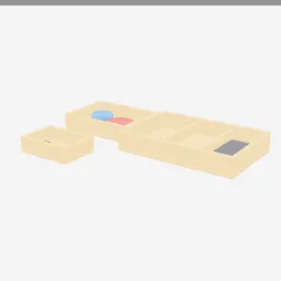 Drawer Organizer Set low-poly 3D model (3,176 tris)