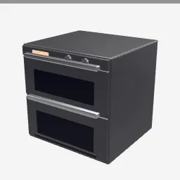 Double Wall Oven low-poly 3D model (1,596 tris)