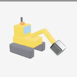 Toy Digger low-poly 3D model (1,384 tris)