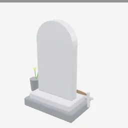 Tombstone low-poly 3D model (4,036 tris)