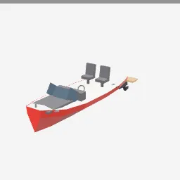 Speedboat low-poly 3D model (2,248 tris)