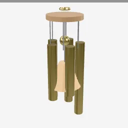 Wind Chime low-poly 3D model (1,796 tris)