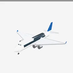 Jumbo Airliner low-poly 3D model (7,968 tris)
