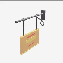 Hanging Open Sign low-poly 3D model (2,852 tris)