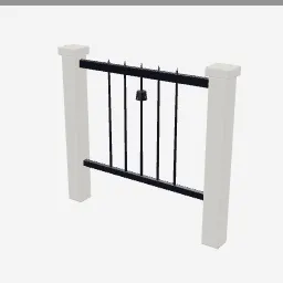 Graveyard Gate low-poly 3D model (1,636 tris)