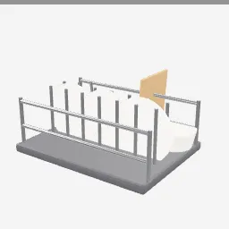 Dish Rack low-poly 3D model (6,044 tris)