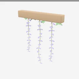 Wisteria Hanging low-poly 3D model (8,800 tris)