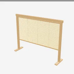 Sudare Bamboo Blind low-poly 3D model (3,720 tris)