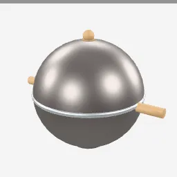 Wok With Lid low-poly 3D model (5,432 tris)