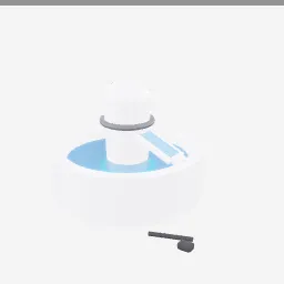 Pet Water Fountain low-poly 3D model (2,588 tris)