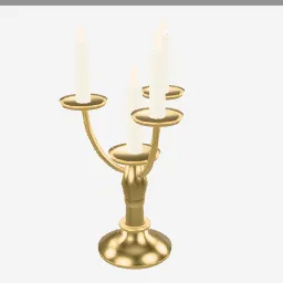 Candelabra low-poly 3D model (13,628 tris)