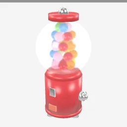 Gumball Machine low-poly 3D model (21,400 tris)