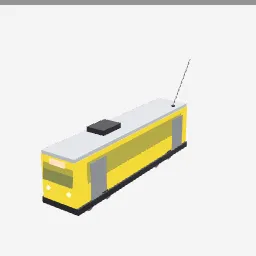 Street Tram low-poly 3D model (1,320 tris)