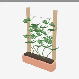 Ivy Wall low-poly 3D model (15,000 tris)