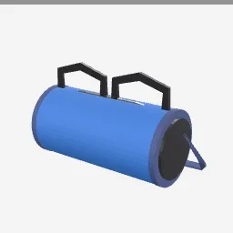Duffel Bag low-poly 3D model (2,356 tris)