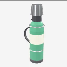 Thermos Bottle low-poly 3D model (1,544 tris)